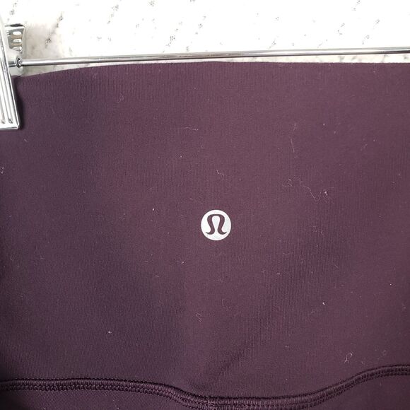 Lululemon Align Crop Leggings Womens 6 High Rise Burgundy Yoga Stretch Gym Girl - Picture 3 of 7